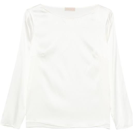 Purotatto blusa a maniche lunghe - bianco