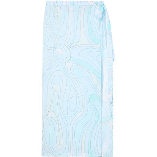 PUCCI copricostume con stampa marmo - blu