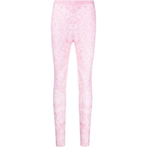 Versace leggings con banda elasticizzata - rosa
