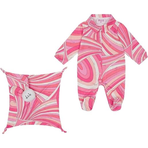 PUCCI Junior set pigiama e doudou con stampa iride - rosa
