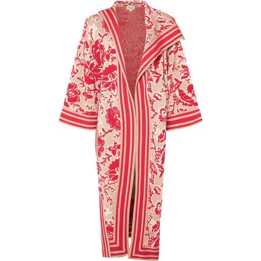 Temperley London mantella francis a righe - toni neutri