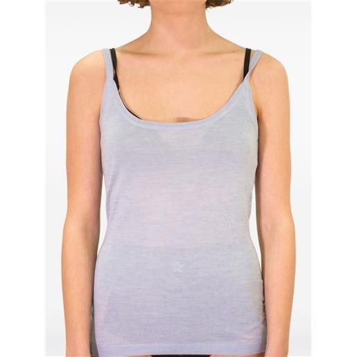 LA ROSE canotta con scollo ampio - blu