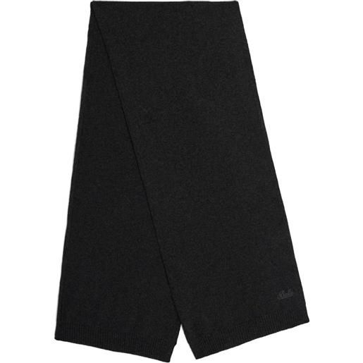 Bally sciarpa in maglia con logo - grigio