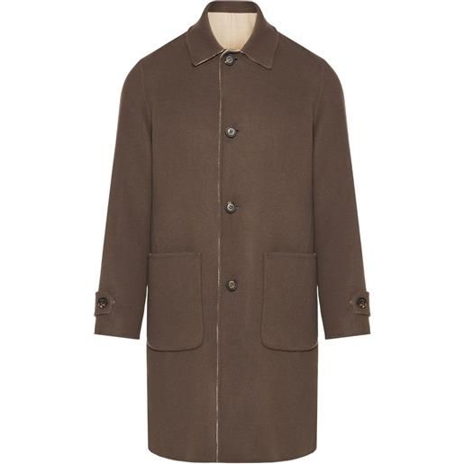 Eleventy cappotto reversibile - marrone