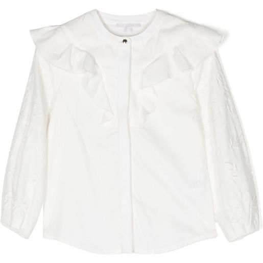 Chloé Kids blusa con ricamo - bianco