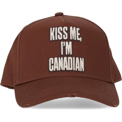 DSQUARED2 cappello da baseball con ricamo - marrone