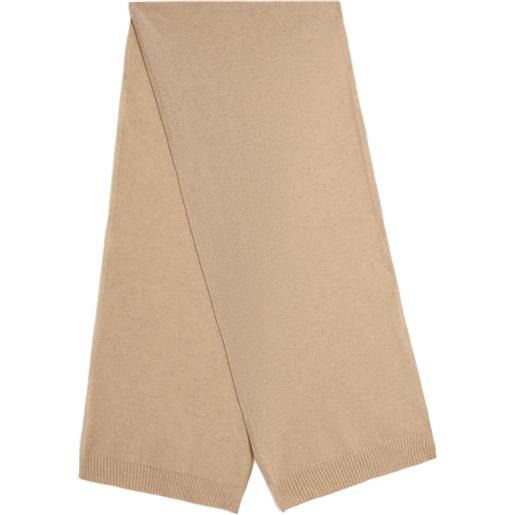 Bally sciarpa in maglia con logo - toni neutri