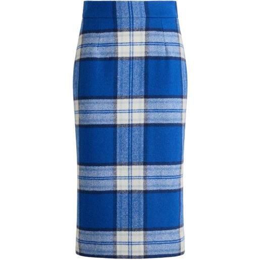 Bally gonna midi a quadri - blu