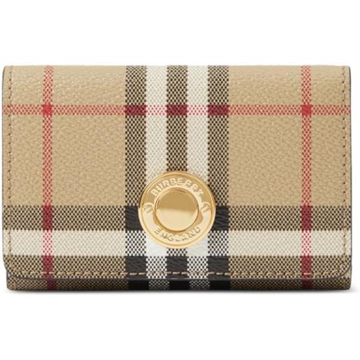 Burberry portafoglio con stampa vintage check - toni neutri