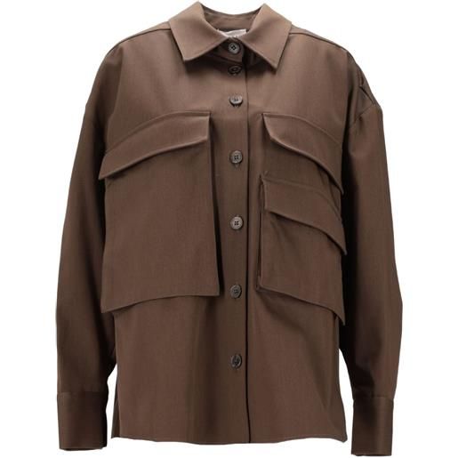 P.A.R.O.S.H. camicia con taschino - marrone