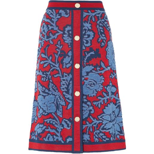 Temperley London gonna midi francis a fiori - blu