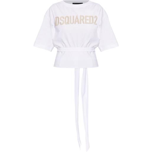 DSQUARED2 t-shirt con ricamo - bianco