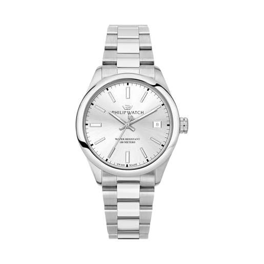 Philip Watch orologio uomo, tempo, data, analogico, 39 mm, collezione caribe urban