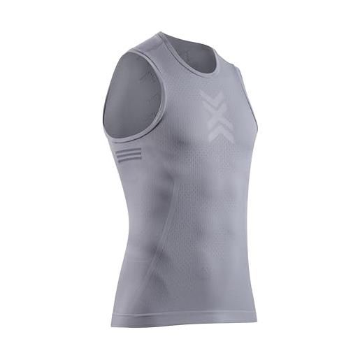 X-Bionic xceed ride baselayer tank top unisex - controllo ottimale della temperatura corporea per migliorare le prestazioni ciclistiche, adatta a tutte le condizioni atmosferiche - grigio/argento, m