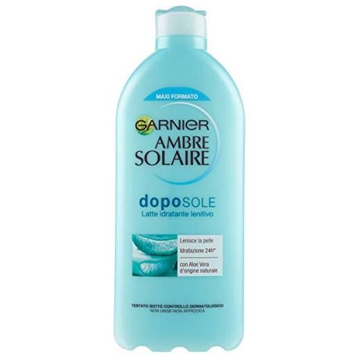 Garnier ambre solaire doposole, latte idratante lenitivo, arricchito con aloe vera, maxi formato, 400 ml