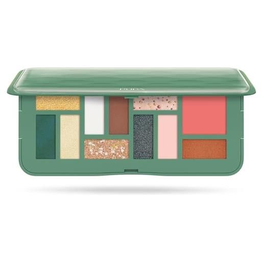 Pupa forest trousse 002 verde palette viso e occhi con specchio 12gr