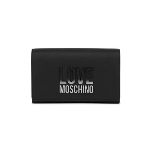 Love Moschino borsa pu grs nero+galv. Nikel