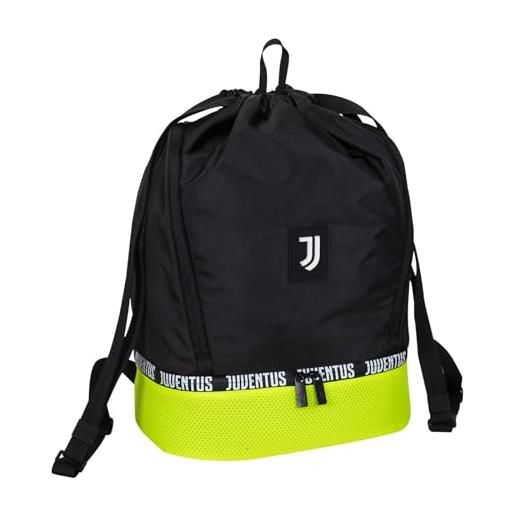 Seven borsa da palestra juventus magic team, fondo rigido portascarpe, elastico portaborraccia, bambino, ragazzo, calcio, prodotto ufficiale, idea regalo