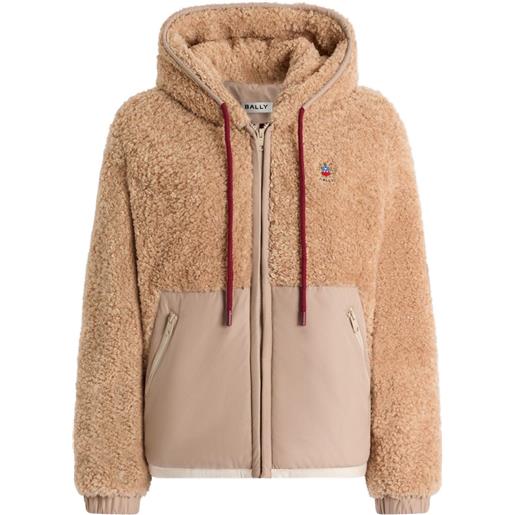 Bally giacca in pile con cappuccio - toni neutri