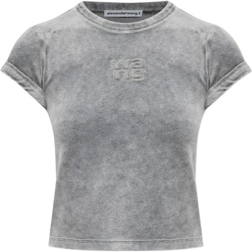Alexander Wang t-shirt con logo - grigio