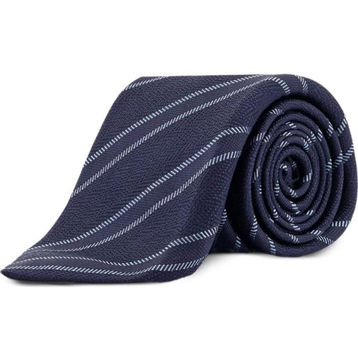 Kiton cravatta a righe - blu