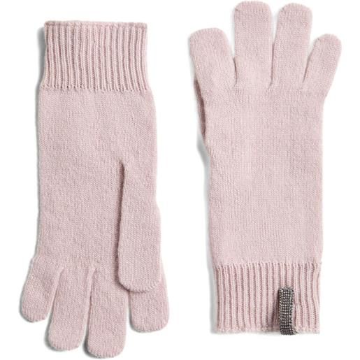 Brunello Cucinelli Kids guanti con decorazione - rosa
