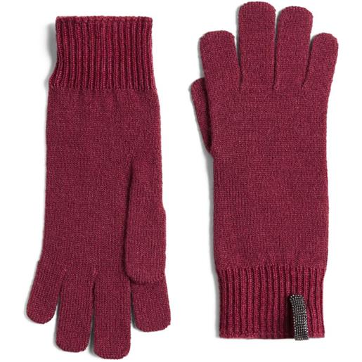 Brunello Cucinelli Kids guanti con decorazione - rosso