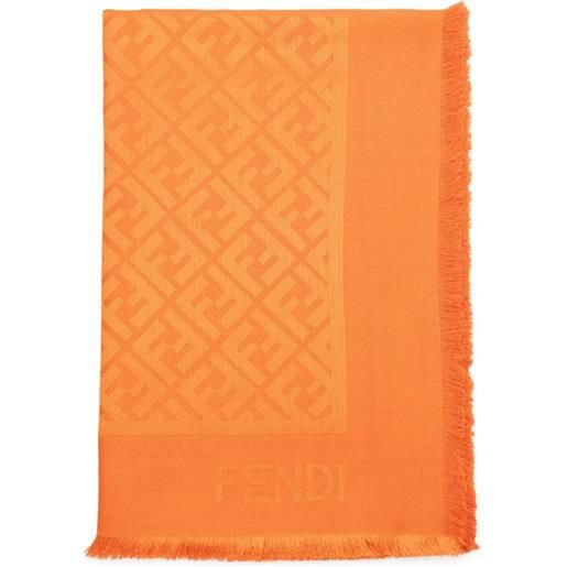 FENDI scialle con motivo ff - arancione