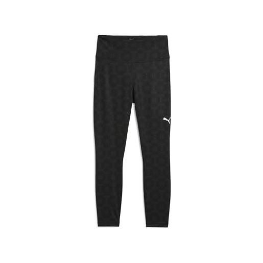 PUMA w tad graphic tight - 7/8 aop, collant bambina unisex - adulto, PUMA black-aw-048281-0001, 3xl