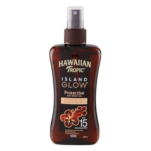 Hawaiian tropic island glow olio protettivo spf 15
