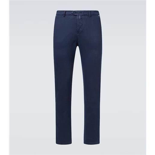 Kiton pantaloni chino in cotone e cashmere