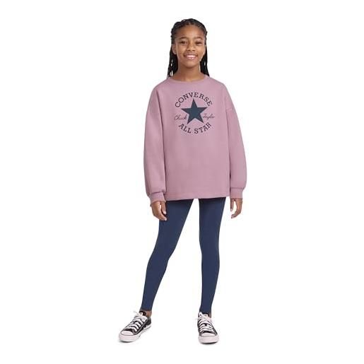 Converse tuta da ragazza crewneck legging rosa taglia 12-13 a codice 4cg229-bfk