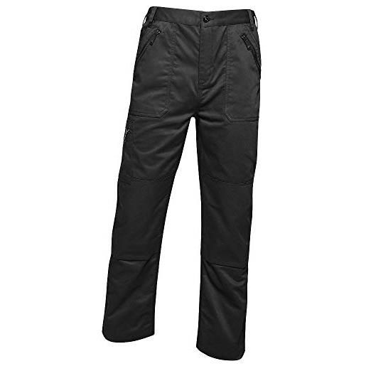 Regatta - pantaloni da uomo professionali professionali con tasche multiple, idrorepellenti, uomo, pantaloni bambino, trj600s 800030, nero, size: 30