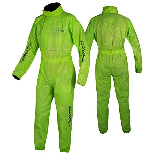 A-Pro tuta impermeabile intera anti acqua pioggia alta visibilità riflettente fluo s