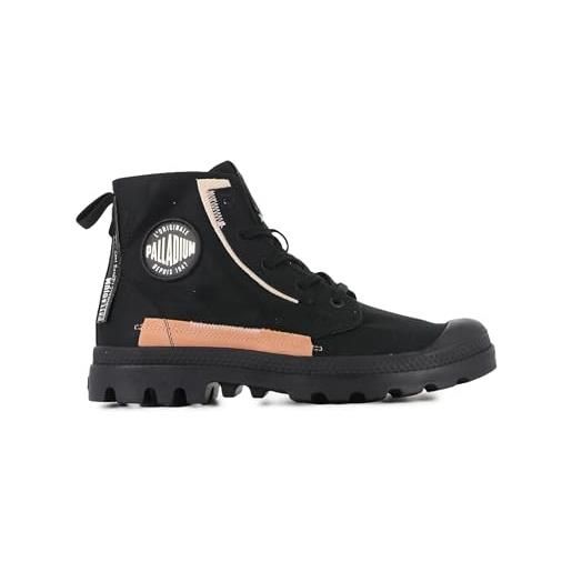 Palladium pampa underlayer - stivaletti da donna, colore: bianco, nero, 38 eu