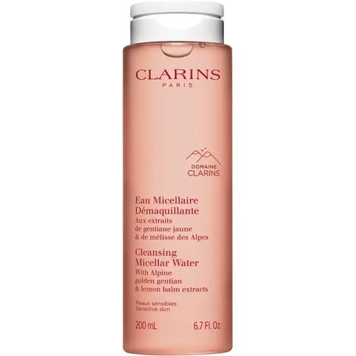 Clarins cleansing micellar water with alpine golden gentian and lemon balm extracts - sensitive skin 200ml