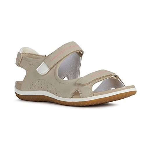 Geox d sandal vega a, sandali donna, beige (taupe), 36 eu