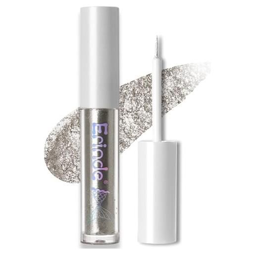 Erinde eyeliner liquido glitterato, metallico shimmer, adesivi colorati ad alto pigmento, impermeabili a lunga durata per donne #02