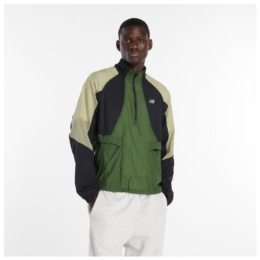 New Balance uomo run water resistant jacket in verde, politessuto, taglia l