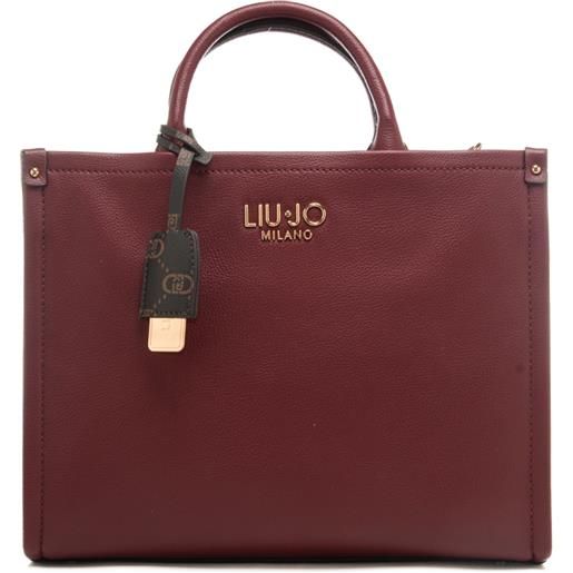 Liu Jo borsa a mano da donna con portachiavi pattern logo monogram in dotazione rossa
