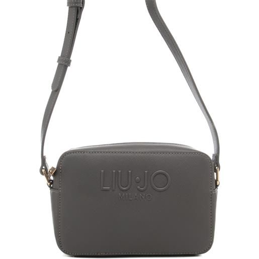 Liu Jo borsa a tracolla da donna con logo lettering in rilievo sul davanti antracite