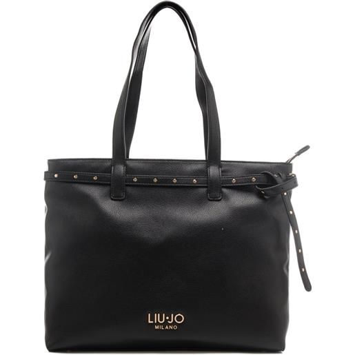 Liu Jo borsa tote da donna con cinturino con fibbia regolabile e borchie nera
