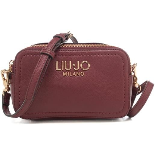 Liu Jo borsa a tracolla da donna con maxi logo lettering in metallo sul davanti rossa