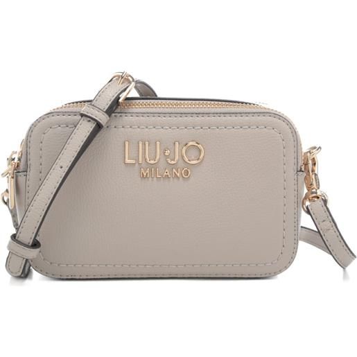 Liu Jo borsa a tracolla da donna con maxi logo lettering in metallo sul davanti neutro