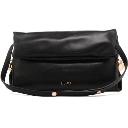 Liu Jo borsa a spalla da donna con patta e borchie decorative nera