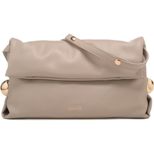Liu Jo borsa a spalla da donna con patta e borchie decorative neutro