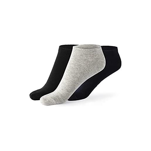 Lotto 12 paia calzini uomo, traspiranti e leggeri, pariscarpa in morbido cotone, ideali per running, palestra, fitness, pilates, certificati oeko-tex, colori assortiti, 43-46