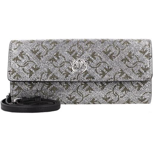 PINKO love pochette pelle 19.5 cm color argento