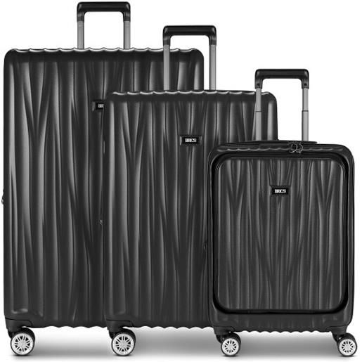 Bric's cervia 2.0 4 ruote carrello della cabina 77 cm scomparto per laptop con piega di espansione nero