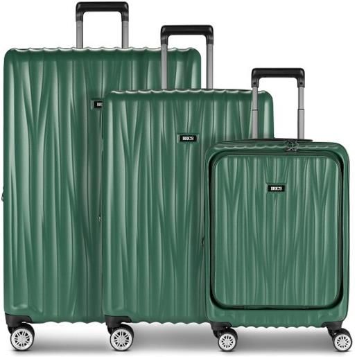Bric's cervia 2.0 4 ruote carrello della cabina 77 cm scomparto per laptop con piega di espansione verde